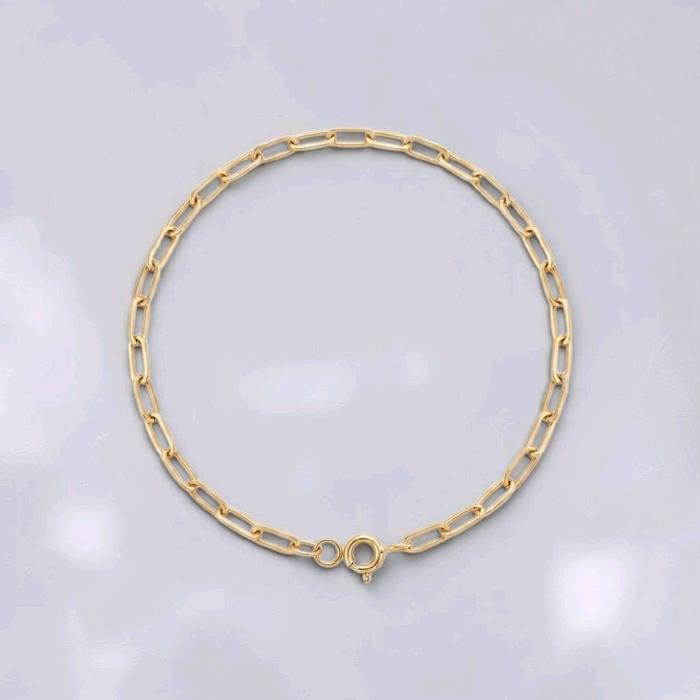Kids Gold Chain Brecelet 16K / Gelang Rantai Emas Anak 16K / Diamond Jewelry / 494GMS095LS