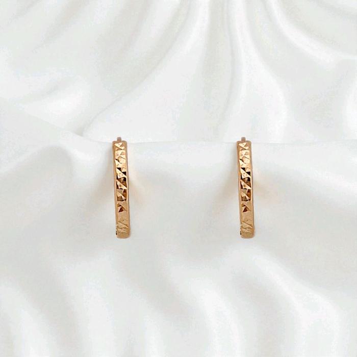Circle Gold Earring 700K / Anting Emas Bulet 700K / Diamond Jewelry 415AMS088LS-HT