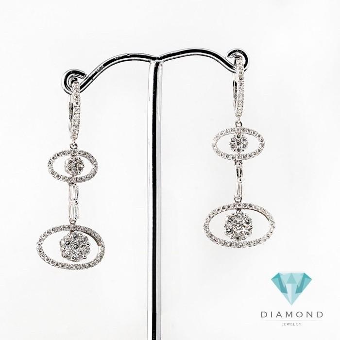 Eclipse Diamond Earring 18k white gold-Diamond Jewelry