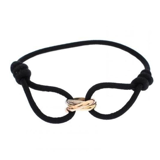 Trinity Tricolor in rope bracelet gold crt 18k / gelang tali robe 18k tricolor-Diamond Jewelry
