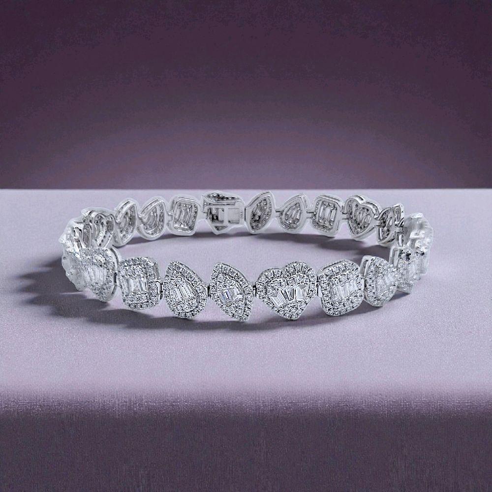 Tennis Fancyshape Diamond Bracelet 18K / Gelang Berlian Tennis Fancyshape 18K / Diamond Jewelry 402GB16238PRLS-HT