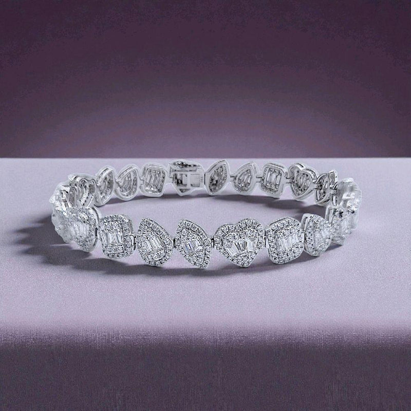 Tennis Fancyshape Diamond Bracelet 18K / Gelang Berlian Tennis Fancyshape 18K / Diamond Jewelry 402GB16238PRLS-HT