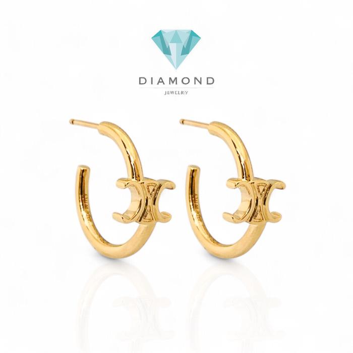 Anting Hoop C triomphe 18K-Diamond Jewelry