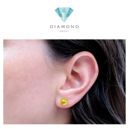 Gold earring 23K Diamond Jewelry give away