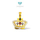 Gold Crown Pendant With Stone 23K / Liontin Mahkota Emas Dengan Batu 23K / 178LMSWP16