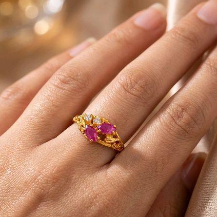 Flower Gold Ring 23K / Cincin Emas Bunga 23K / 88CMSWP3