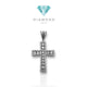 Diamond cross pendant 18k white gold-Diamond Jewelry