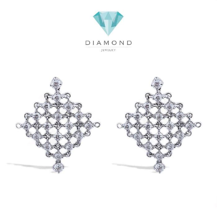 Mesh Diamond Earring 18K / Diamond Jewelry 17ABGT30690WP-HT