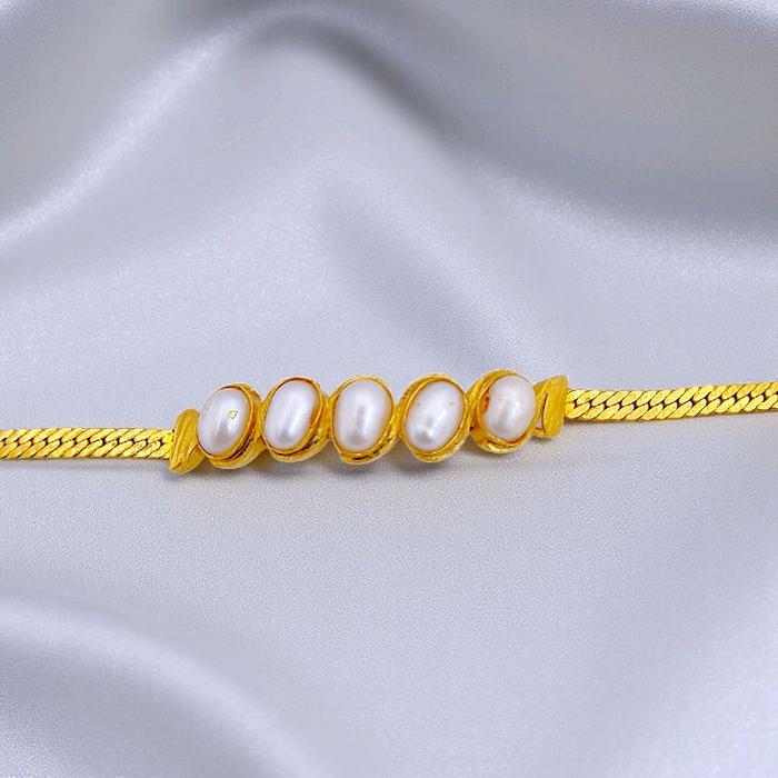 Pearl Gold Bracelet 23K / Gelang Emas Mutiara 23K / Diamond Jewelry 71GMS12WP-HT