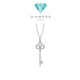 Key Pendant with Diamond and white hold 18 K Diamond Jewelry
