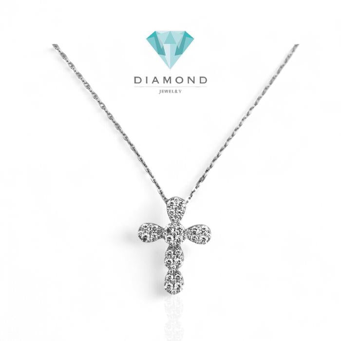 Diamond Cross Pendant/Liontin Berlian Salib 18K