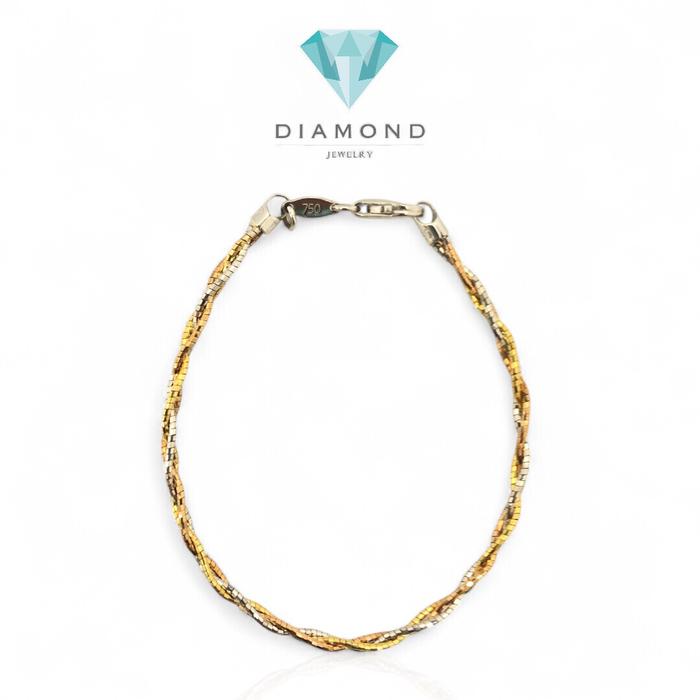 Gelang Emas Tali 3 Color 750K-Diamond Jewelry-298GMSLS-HT