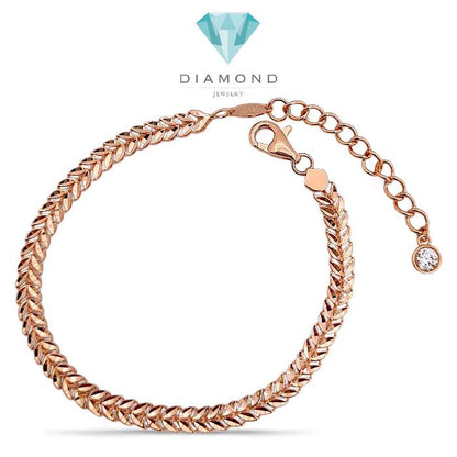 Leaf Gold Bracelet 750K / Gelang Emas Daun 750K / Diamond Jewelry 443GMS397LS-HT