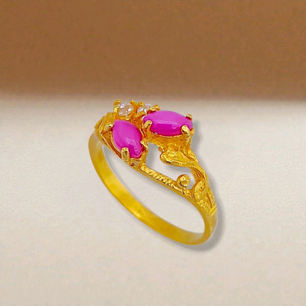 Flower Gold Ring 23K / Cincin Emas Bunga 23K / 88CMSWP3