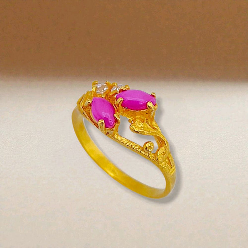 Flower Gold Ring 23K / Cincin Emas Bunga 23K / 88CMSWP3