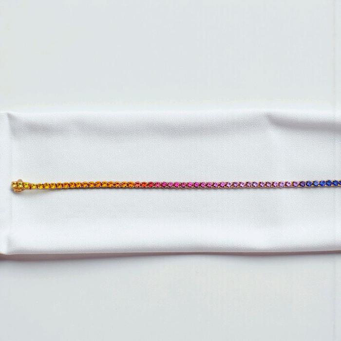 Rainbow Diamond Bracelet 18K / Gelang Berlian Rainbow 18K / Diamond Jewelry 2BG7000LS - HT