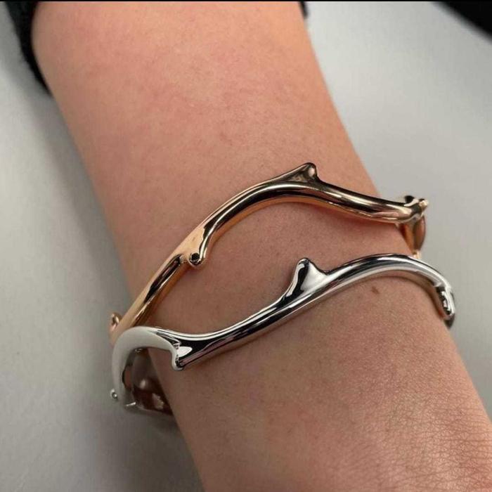 Larose Bangle Diamond Gold 18K-Diamond Jewelry-258GBD2227RY-20GBD11680RB-HT