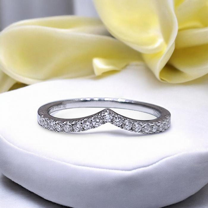 Crown Double stack Diamond Tear Ring 18K / cincin berlian tear stack duo ring/ Diamond Jewelry