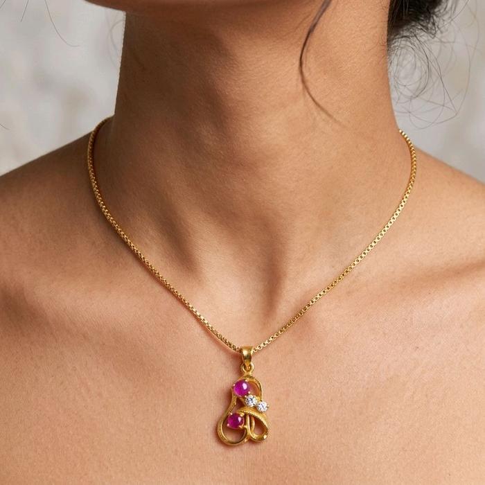 Malabar Gold Pendants 23K / Liontin Emas Malabar 23K/ Diamond Jewelry / 224LMSWP3