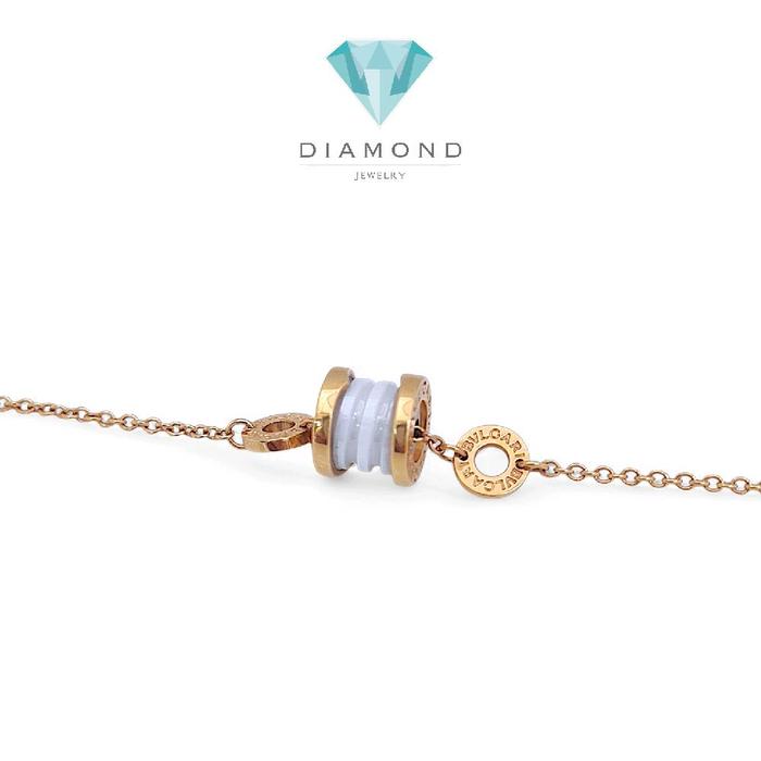 B.zero White Bracelet 18K / Gelang B.zero Putih 18K / Diamond jewelry 409GBD658RY