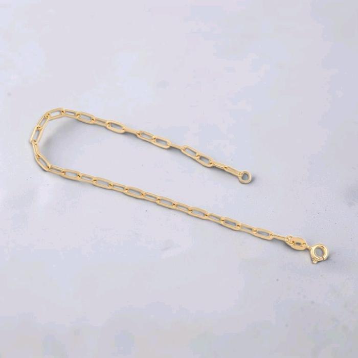 Kids Gold Chain Brecelet 16K / Gelang Rantai Emas Anak 16K / Diamond Jewelry / 494GMS095LS