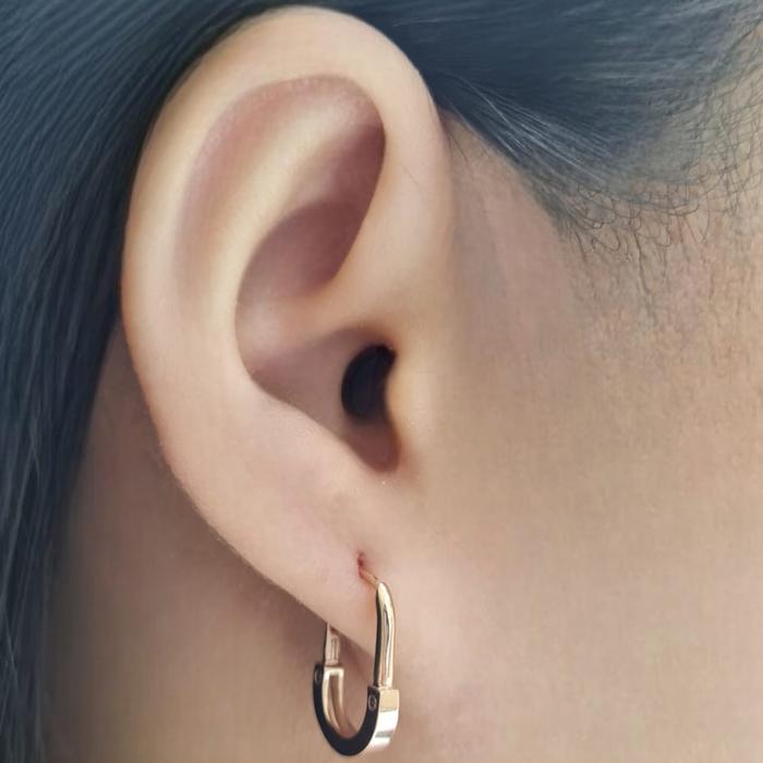 Anting Emas Lock 750K-Diamond Jewelry-382AMS246LS-HT