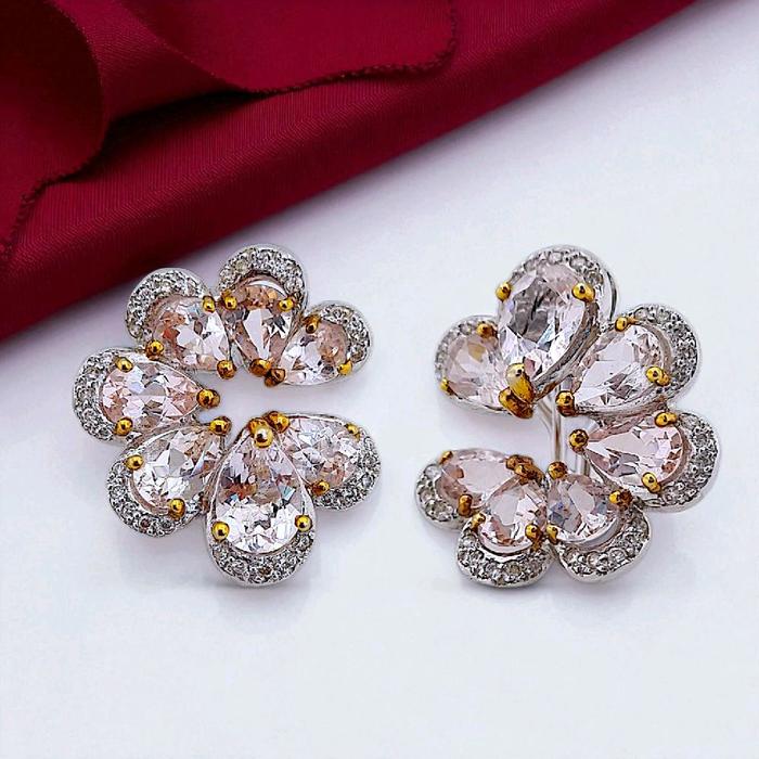 Flower Magonite Diamond Earring 18K / Diamond Jewelry 21ABGT671WP-HT