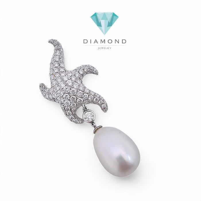 Liontin Star Diamond Pearl 18K / Diamond Jewelry