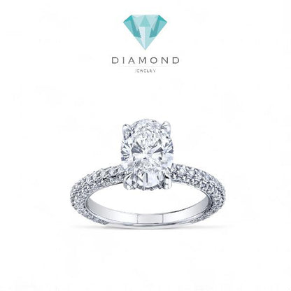 Diamond Ring Solitaire oval 0.8 GIA/ Diamond Jewelry