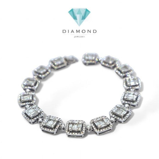 Gelang berlian baguette 18K Diamond Jewelry