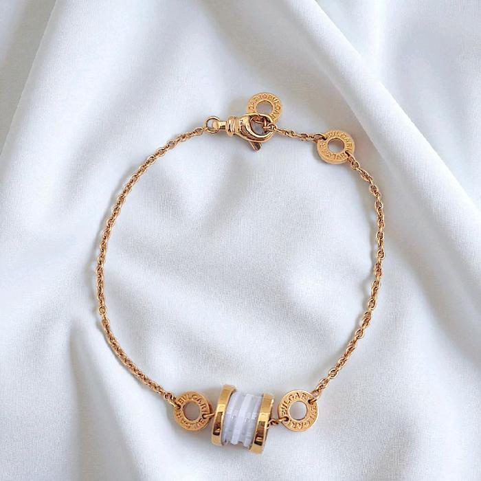 B.zero White Bracelet 18K / Gelang B.zero Putih 18K / Diamond jewelry 409GBD658RY