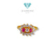 Flower Gold Ring 23K / Cincin Emas Bunga 23K / 83CMSWP4
