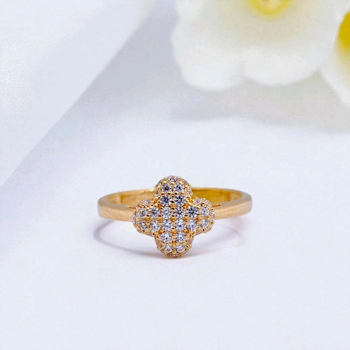 Clover Gold Ring 700K / Cincin Emas Clover 700K / Diamond Jewelry 423CMS211LS-HT