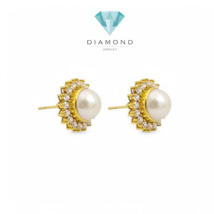 Set Mas Mutiara 23 Lady Diana circle round pearl-Diamomd Jewelry