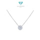 Solitaire GIA diamond pendant 0.5 crt & 1 crt Halo Diamond Jewelry