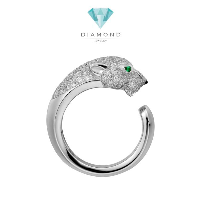 Panthere Diamond Ring 18K white gold Diamond Jewelry