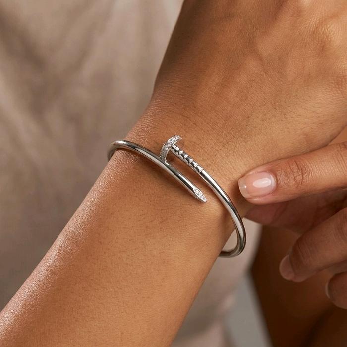 Nail Diamond Bangle 18K / Gelang Paku Berlian 18K / Diamond Jewelry / 175GBD118000AB
