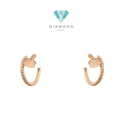 Pave diamond just earring paku anting diamond 18k -Diamond jewelry
