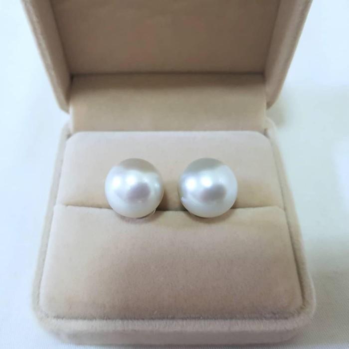 south sea pearl earring /Anting 13-15 mm 18 k gold Diamond Jewelry