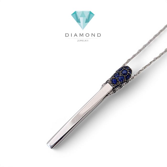 Matches Liontin Blue Sapphire 18K / Diamond Jewelry