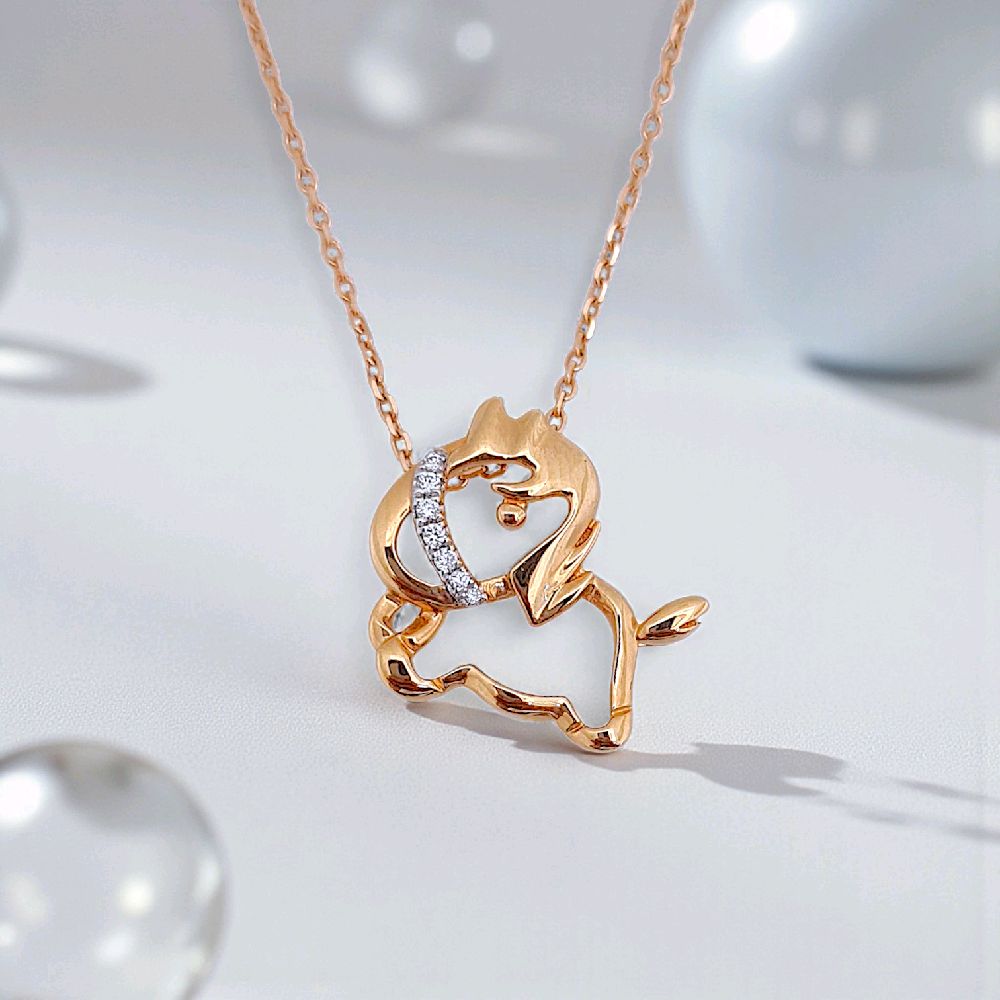 Uniqorn Diamond Necklace 18K / Kalung Berlian Kuda Poni 18K / Diamond Jewelry 120KB43000AB HT