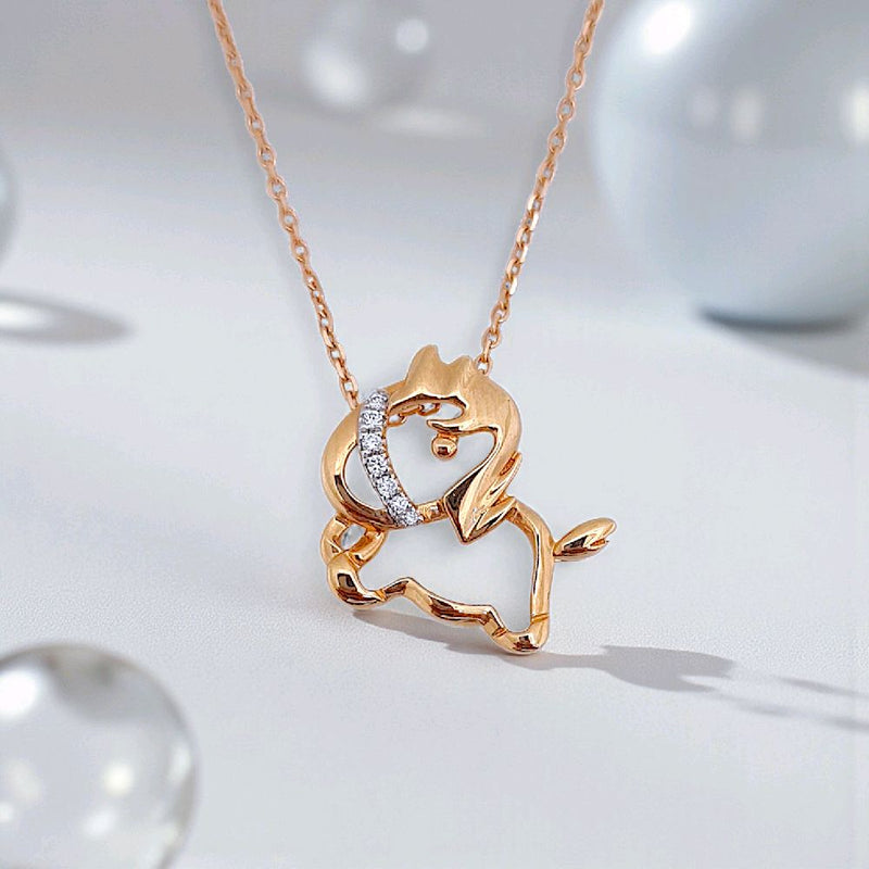 Uniqorn Diamond Necklace 18K / Kalung Berlian Kuda Poni 18K / Diamond Jewelry 120KB43000AB HT