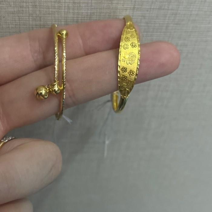 Baby Bracelet Gelang Bayi 700-750-Diamond Jewelry-35GMS3WP-HT