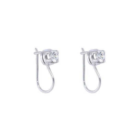 Anting emas 18K asli kristal tauge Diamond Jewelry