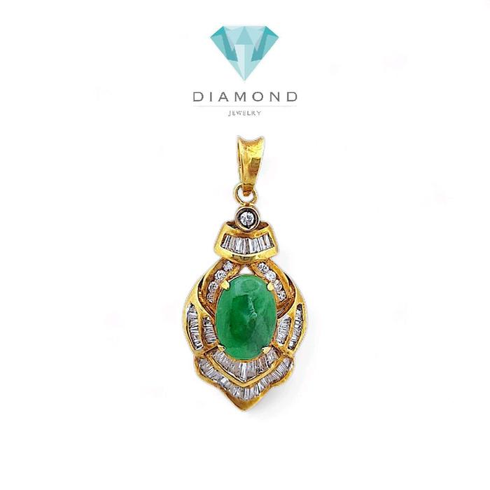 Liontin Giok Diamond 18K / Diamond Jewelry 27BLKV1030WP