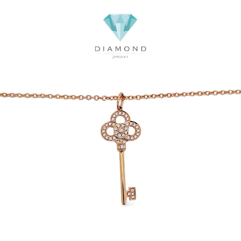 Key Diamond Necklace 18K / Kalung Kunci Berlian 18K / Diamond Jewelry 135KBD55000AB HT