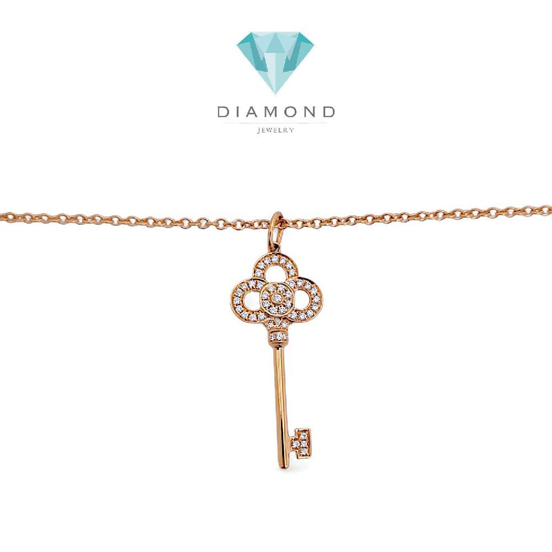 Key Diamond Necklace 18K / Kalung Kunci Berlian 18K / Diamond Jewelry 135KBD55000AB HT
