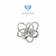 Cincin Mas Putih Model Bunga 18K-Diamond Jewelry
