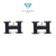 Anting Mas Model H Hitam 18K-Diamond Jewelry-333AMSLS1