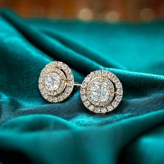 Halo Round Espera diamond earring 18k-Diamons Jewelry